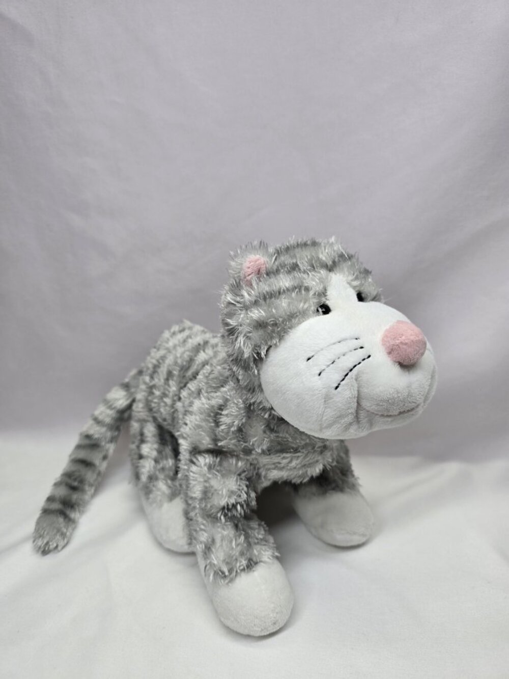 Ganz Webkinz HM496 Sterling Cheeky Cat Plush Gray Stripe Tabby NO CODE